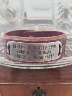 Leather Bracelet Inspirational Cuff Snap Tandy Metal